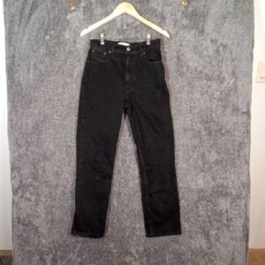 Abercrombie & Fitch 90s Straight Ultra High Rise Black Gray Womens 26
